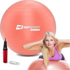 Hop-Sport Piłka fitness 70cm z pompką - jasnoróżowa 1