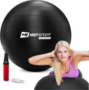 Hop-Sport Piłka fitness 70cm z pompką - czarna 1