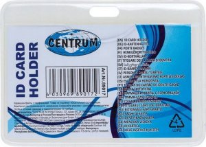 Centrum Identyfikator plastikowy 100x70 mm CENTRUM 89017 transparent plastik 2