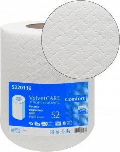 Velvet Ręcznik papierowy dwuwarstwowy celulozowy VELVET Care Mini 52 Comfort 5220116 biały 52m 12 SZT. 1