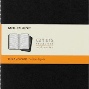 Moleskine Zestaw 3 Zeszytów MOLESKINE Cahier Journals L (13x21cm) w linie, 80 stron, czarny 1
