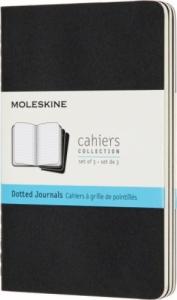 Moleskine Zestaw 3 Zeszytów MOLESKINE Cahier Journals P (9x14cm) w kropki, 64 strony, czarny 1