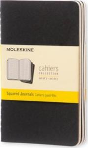 Moleskine Zestaw 3 Zeszytów MOLESKINE Cahier Journals P (9x14cm) w kratkę, 64 strony, czarny 1