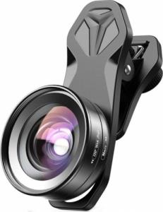 Apexel Zestaw 2 profesjonalnych obiektywów Apexel wykonanych z obiektywu makro 10x i obiektywu szerokokątnego 120, kompatybilnych z iPhone, Samsung, Huawei, Oppo, Xiaomi 1