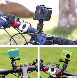 Surewo Surewo obrotowy uchwyt na kierownicę roweru do GoPro Hero 10/9/8/7/6/5/4, Session, DJI Osmo, AKASO, YI, Campark i innych kamer akcji 2