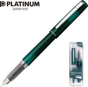 Platinum Pióro wieczne Platinum Prefounte Dark Emerald, F, w plastikowym opakowaniu, na blistrze, zielone 1