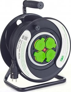 ELS Elektrotechnika Przedłużacz 30m OW3*2,5 4x230V IP44 T bęben plastikowy stały panel 2