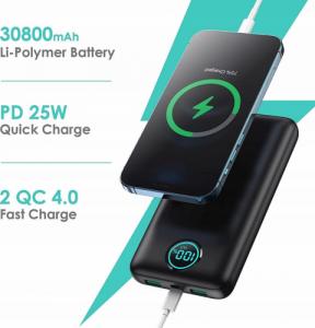 Powerbank Aiko LCD 25W 30800mAh Czarny 2