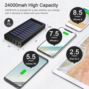 Powerbank Aiko Solarny Latarka 24000mAh Czarny 4