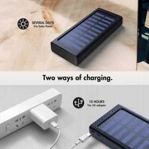 Powerbank Aiko Solarny Latarka 24000mAh Czarny 6