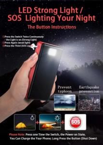 Powerbank Aiko Solarny 30000mAh Czarny 6