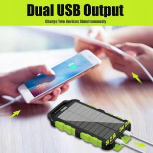 Powerbank Aiko z panelem solarnym 20000mAh Czarno-zielony 2