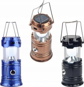 Tech-Led Latarka LED+Lampa Kempimgowa+Power Bank+Solar W-WA 3