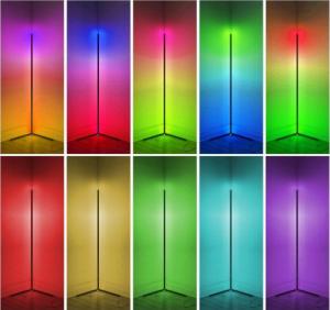 Lampa podłogowa Master LED Lampa podłogowa LED RGBW 20W 140cm czarna kolorowe 9