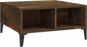 vidaXL vidaXL Stolik kawowy, przydymiony dąb, 60x60x30 cm, płyta wiórowa 2