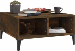 vidaXL vidaXL Stolik kawowy, przydymiony dąb, 60x60x30 cm, płyta wiórowa 3