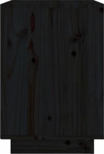vidaXL vidaXL Szafki nocne, 2 szt., czarne, 40x35x50 cm, lite drewno sosnowe 9