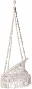 Huśtawka Miloo Home HUŚTAWKA OKRĄGŁA Z FRĘDZLAMI MACRAME 60X70X150H KONSTRUKCJA RATAN NATURALNY, SZNUREK BIAŁY 7