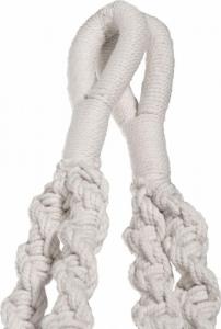 Huśtawka Miloo Home HUŚTAWKA OKRĄGŁA Z FRĘDZLAMI MACRAME 60X70X150H KONSTRUKCJA RATAN NATURALNY, SZNUREK BIAŁY 8