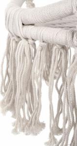 Huśtawka Miloo Home HUŚTAWKA OKRĄGŁA Z FRĘDZLAMI MACRAME 60X70X150H KONSTRUKCJA RATAN NATURALNY, SZNUREK BIAŁY 10
