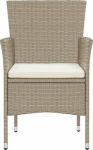 vidaXL vidaXL 5-cz. zestaw mebli ogrodowych, polirattan, beżowy 4