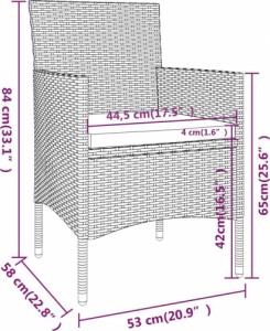 vidaXL vidaXL 5-cz. zestaw mebli ogrodowych, polirattan, beżowy 7