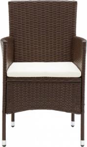 vidaXL vidaXL 3-częściowy zestaw mebli ogrodowych, polirattan, brązowy 4