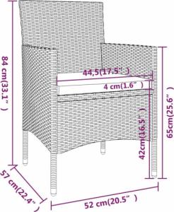 vidaXL vidaXL 3-częściowy zestaw mebli ogrodowych, polirattan, brązowy 7