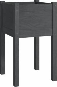 vidaXL vidaXL Donica ogrodowa, szara, 40x40x70 cm, lite drewno sosnowe 2