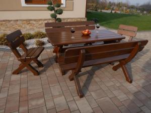 Grillbox Zestaw ogrodowy Bawarski - stół 160 cm 2 ławki 150 cm 2 krzesła 1