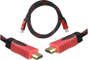 Kabel Lexton Kabel HDMI-HDMI 1,5m czerwony v1.4 blis - RTV002754 1