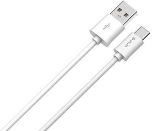 Kabel USB Devia USB-A - USB-C 1 m Biały (BRA004043) 2