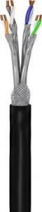 Goobay CAT 7 Kabel sieciowy zewnętrzny, miedź, S/FTP (PiMF), czarny 50m 53867 1
