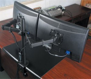 Art Uchwyt biurkowy na 2 monitory 13" - 27" (L-02N) 6