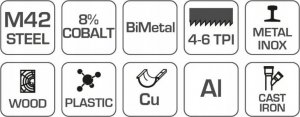 Högert Technik Otwornica bimetalowa 64 mm, stal M42 4