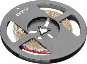 Taśma LED GTV Taśma Flash 2835, 600 LED neutralny biały, 60W, wodoodporna 10mm, Rolka 5m, 12V (2 kable) 1