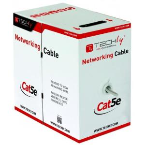 Techly Kabel instalacyjny Cat5e, UTP 4x2, drut, CCA, 305m, szary (303591) 1