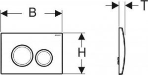 Przycisk spłukujący Geberit Delta 20 do WC biały (115.127.11.1) 2