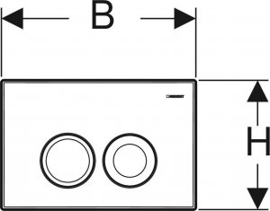 Przycisk spłukujący Geberit Przycisk uruchamiający Geberit Delta25, przedni, biały-alpin [1/10/180] 4