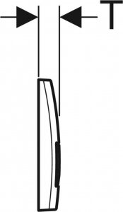 Przycisk spłukujący Geberit Przycisk uruchamiający Geberit Delta50, przedni, chrom błyszczący [1/10/180] 2