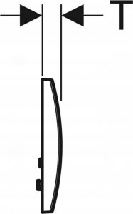 Przycisk spłukujący Geberit Przycisk uruchamiający Geberit Delta01, przedni, chrom-mat [1/10/180] 3