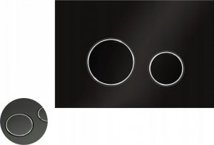 Przycisk spłukujący KK-Pol Płytka przycisków M11v1 Czarna/Czarne 5