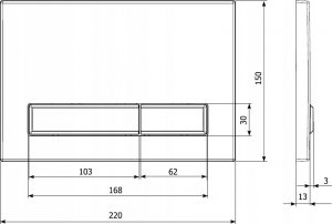 Przycisk spłukujący KK-Pol Przycisk M08 złoty połysk 6