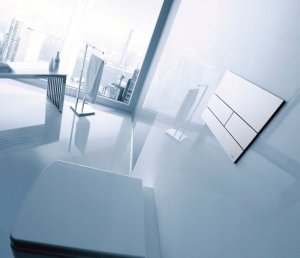 Przycisk spłukujący Tece TECEsqaure II - przycisk spłukujący z metalu do WC, czarny matowy 12