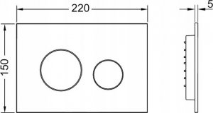 Przycisk spłukujący Tece TECEloop - przycisk spłukujący do WC z tworzywa, biały 2