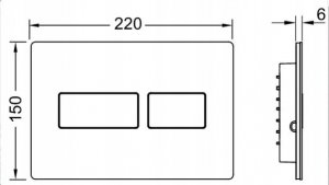 Przycisk spłukujący Tece TECEsolid metalowy przycisk spłukujący chrom połysk 7