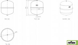 Reflex Naczynie wzbiorcze Reflex N 18 4 bar / 70°C szare 4