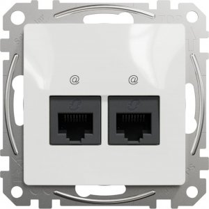 Schneider Electric Sedna Design Gniazdo komputerowe 2xRJ45 kat.5e UTP białe SDD111452 1