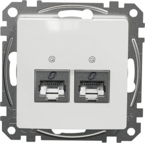 Schneider Electric Sedna Design Gniazdo komputerowe 2xRJ45 kat.5e UTP białe SDD111452 2