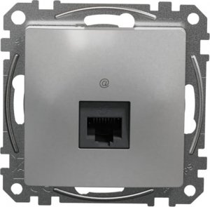 Schneider Electric Sedna Design Gniazdo komputerowe RJ45 kat.6 UTP srebrne aluminium SDD113461 2